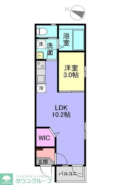 トレスコーマ6TH(1LDK/2階)の間取り写真