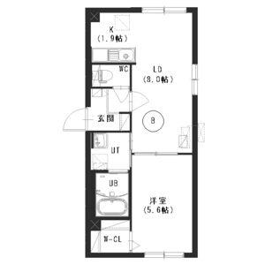 アッサンブラージュM.K.M(1LDK/3階)の間取り写真