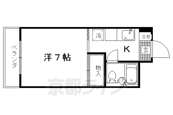 シャトーナカザワ(1K/2階)の間取り写真