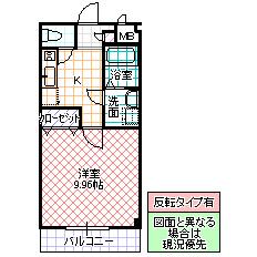 トリエ・ヴェール(1K/5階)の間取り写真