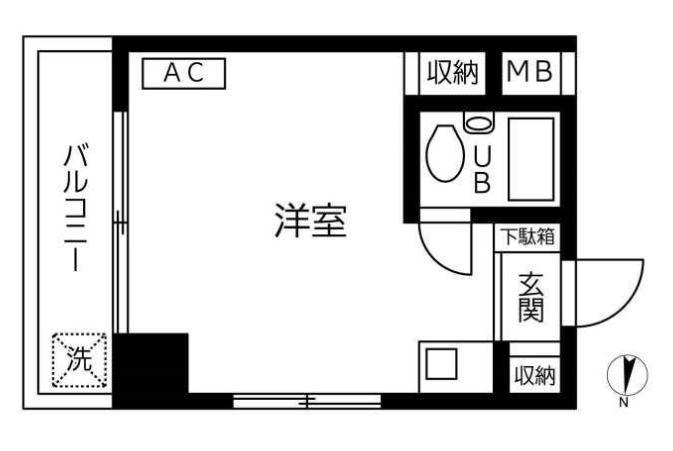 STビル鶯谷(ワンルーム/6階)の間取り写真