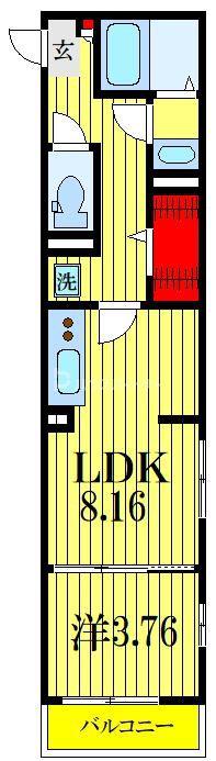 リブリ・MORE 1ST(1LDK/2階)の間取り写真