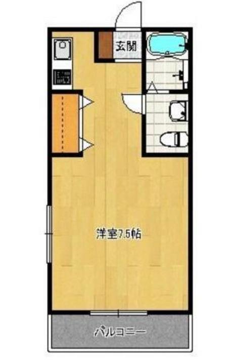 住むネット福岡ビル(ワンルーム/5階)の間取り写真