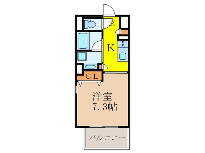 T-CLOWN(1K/7階)の間取り写真