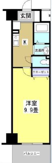 セントラルコート21(1K/7階)の間取り写真