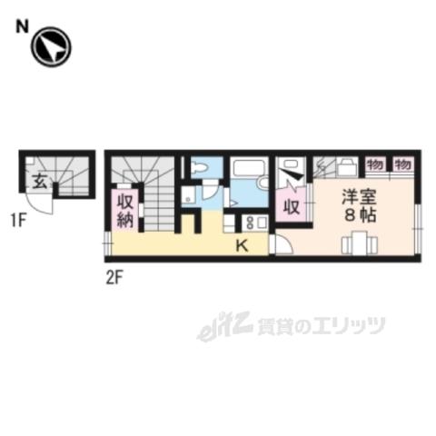 レオパレス石川(1K/2階)の間取り写真