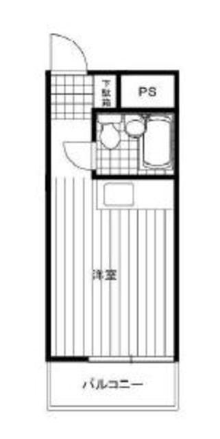 プレステージ北原台(ワンルーム/1階)の間取り写真