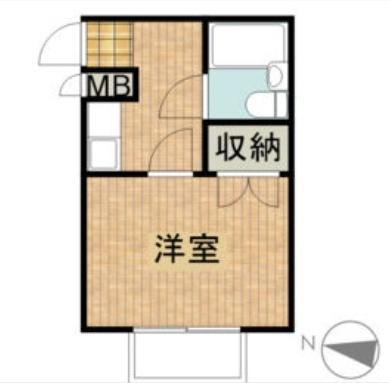 ハイツ平井/1F(1K/1階)の間取り写真