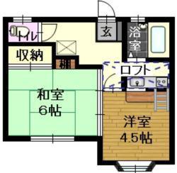 リシェスアン(2K/2階)の間取り写真