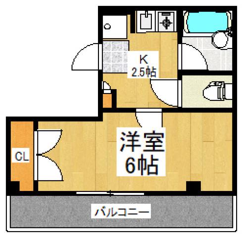 キャナルOGAWA(ワンルーム/4階)の間取り写真