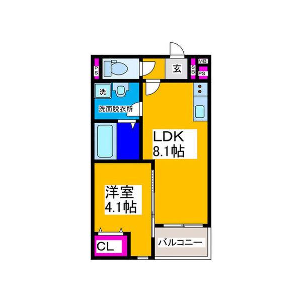 REGIES京都梅小路(1LDK/2階)の間取り写真
