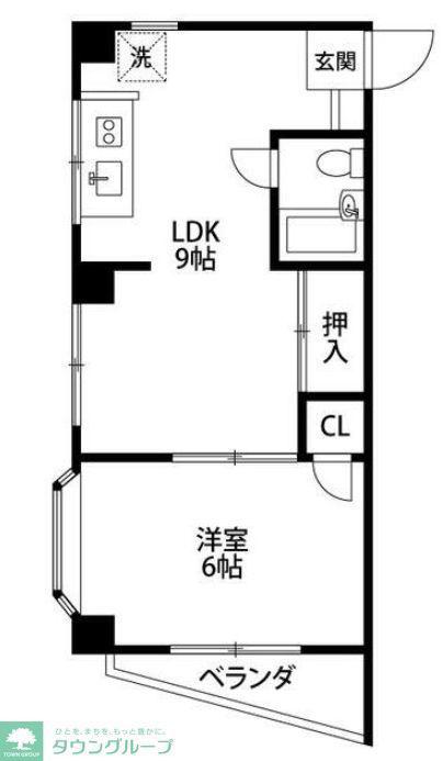 サンファスト寺谷(1LDK/2階)の間取り写真