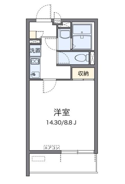 クレイノアンジュ鶴間(1K/3階)の間取り写真