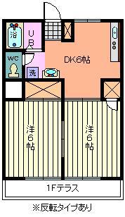 桜丘ローズマンション(2DK/3階)の間取り写真