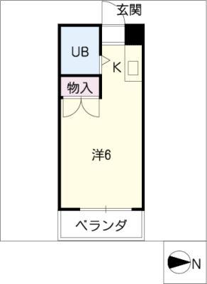 第三善高ビル(1K/2階)の間取り写真