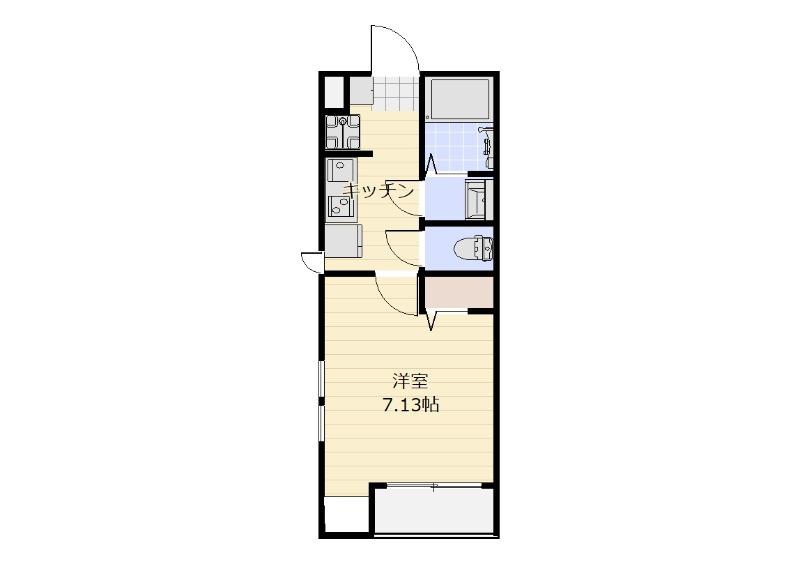 クレアパーク東村山(1K/2階)の間取り写真