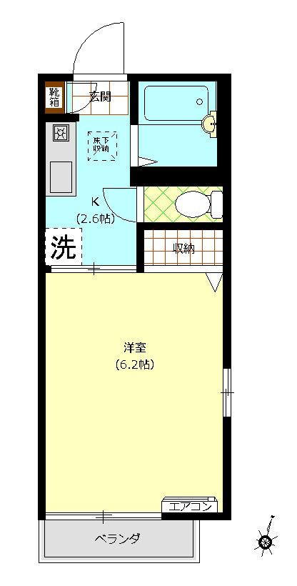 SHMエントピア蕨(1K/1階)の間取り写真