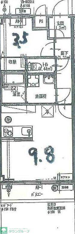 ルイール(1LDK/1階)の間取り写真