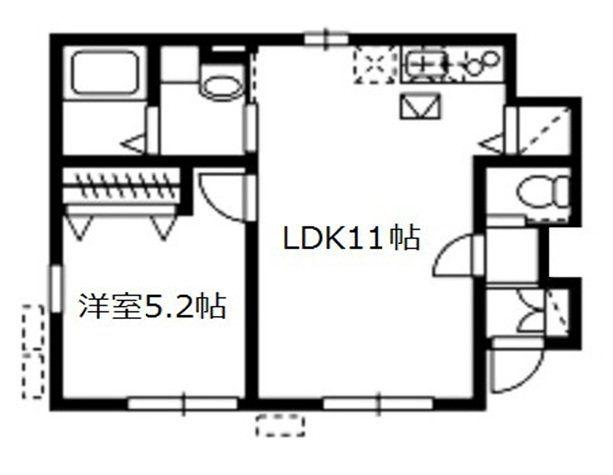 プレミール(1LDK/1階)の間取り写真