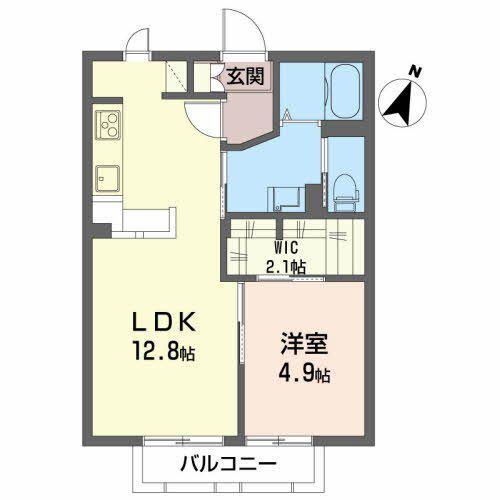 フレグランス・かわぐち(1LDK/1階)の間取り写真