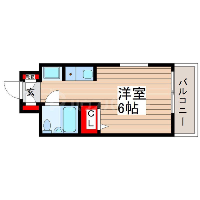 モンシェール新小岩(ワンルーム/2階)の間取り写真