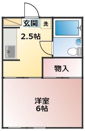 カレッジプラザ(1K/1階)の間取り写真