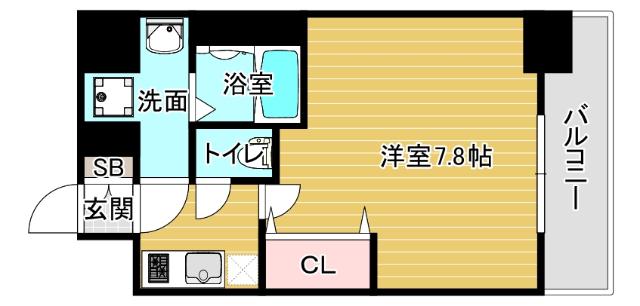 セオリー大阪ベイシティ(1K/10階)の間取り写真