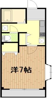 コーポラフォーレ(1K/2階)の間取り写真