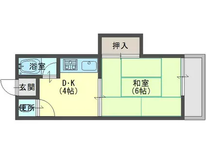 柴野荘(1DK/1階)の間取り写真