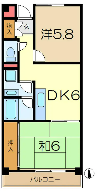 ヨコオマンション 4階階 間取り