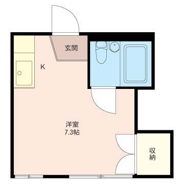 ルミエール(ワンルーム/2階)の間取り写真