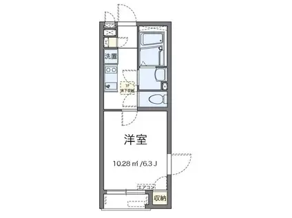 レオネクスト高橋(1K/2階)の間取り写真