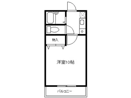 カーサYAMAMOTO(1K/2階)の間取り写真
