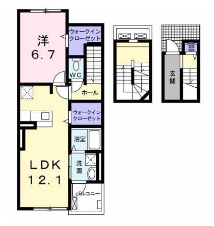 ベル ビュー(1LDK/3階)の間取り写真