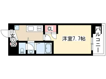 アルフィーレ新栄(1K/8階)の間取り写真