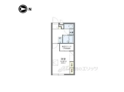 レオパレス PARCSIDEⅡ(1K/2階)の間取り写真