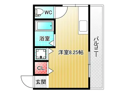 阪口マンション(ワンルーム/3階)の間取り写真