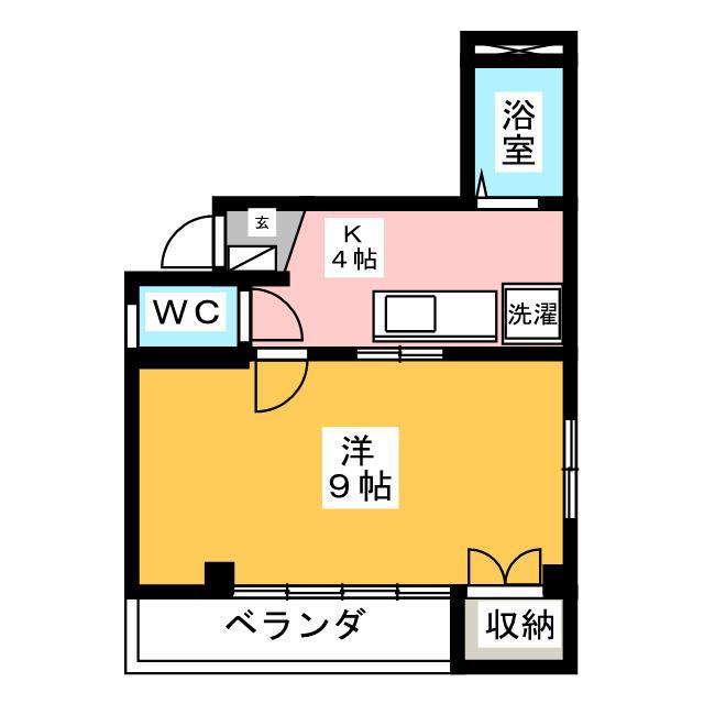 ハイム篠田(1K/3階)の間取り写真