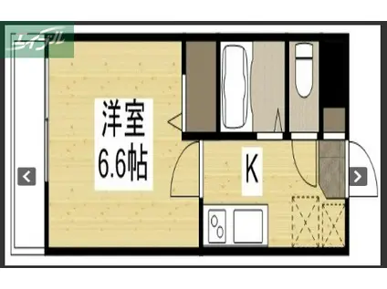 ウェーブレジデンス原尾島III(1K/1階)の間取り写真