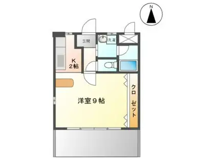 ミラシオン古渡(1K/1階)の間取り写真