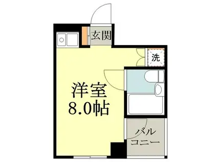 ステラコート武蔵小金井(ワンルーム/2階)の間取り写真