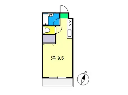 コーポMIKI I(ワンルーム/2階)の間取り写真
