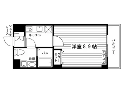ジュネス甲東参番館(1K/3階)の間取り写真