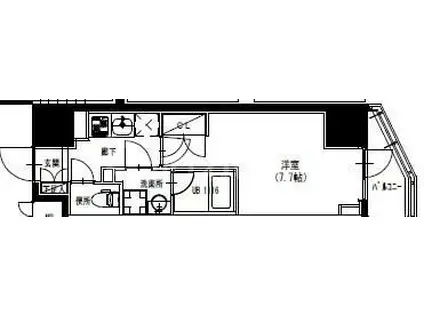 S-RESIDENCE曳舟(1K/2階)の間取り写真