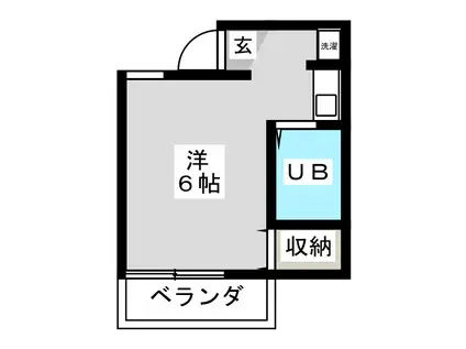 メゾン・パティオ(ワンルーム/2階)の間取り写真