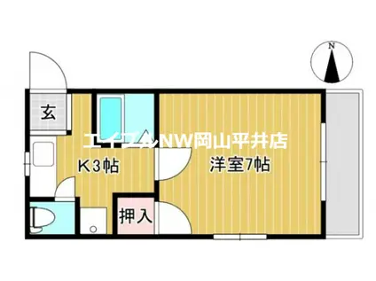 ラ・パルテール当新田(1K/3階)の間取り写真