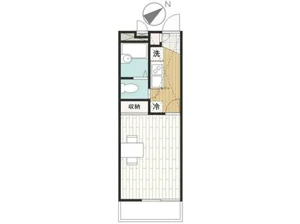 レオパレスウィンドワード(1K/3階)の間取り写真