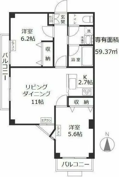 モンテローザ 3階階 間取り