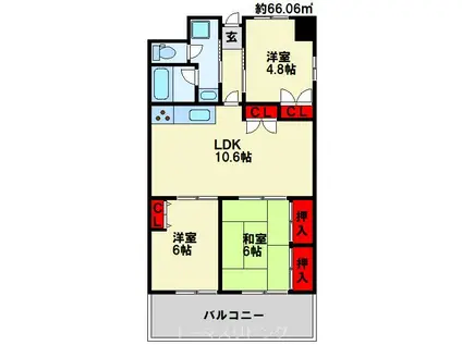 第17共立ビル(3LDK/11階)の間取り写真