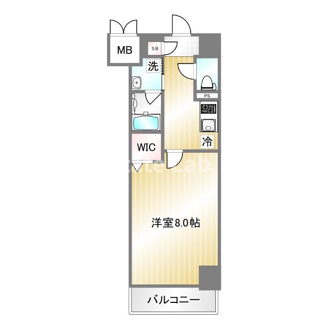 レユシール塚本(1K/2階)の間取り写真
